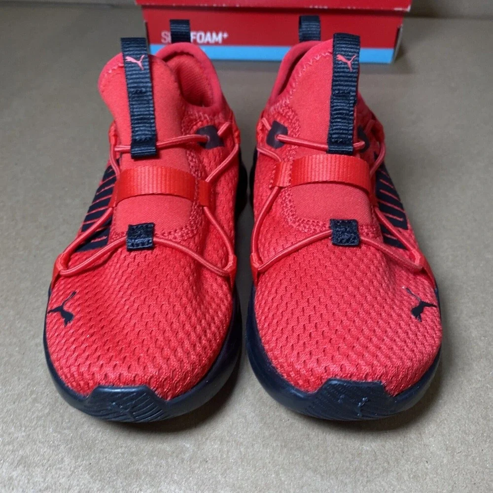 PUMA Kids' Rift Slip On Sneaker Size 11.5C High‎ Risk Red - Puma Black NIB